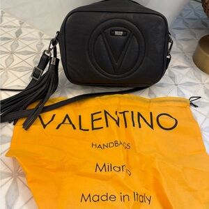 Mario Valentino Black Mini Bag with Tassel